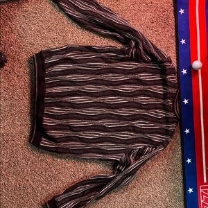 Stylish Men's Black and Cream Crewneck Sweater